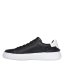 Skechers Classic Leather Court Stretch Lace Trainers Mens Black