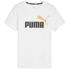 Puma Ess+ 2 Col Logo Tee B T-Shirt Boys Black/White