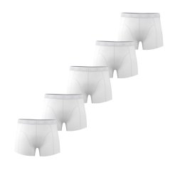 Giorgio Mens Essential 5-Pack Trunks White