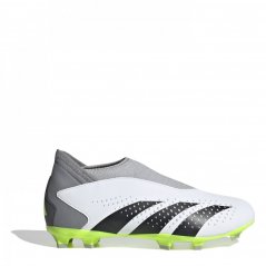 adidas Predator .3 Firm Ground Football Boots Child Boys Wht/Blk/Lemon