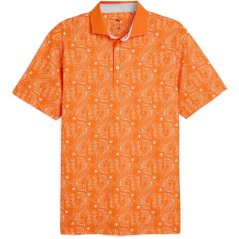 Puma Men's Royal Polo Pique Short Sleeve Performance Polo Shirt Rickie Orang