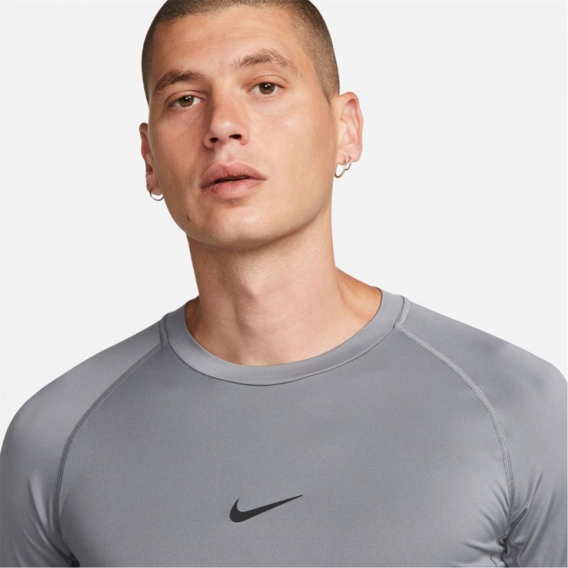 Nike Pro Men's Tight Fit Short-Sleeve Top Grey