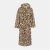 Linea Fleece Robe Leopard Pattern Women Multi