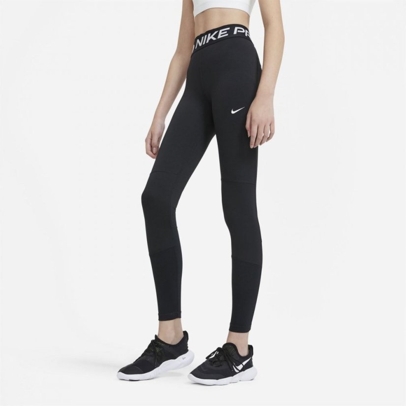 Nike Pro Girls Tights Black/White