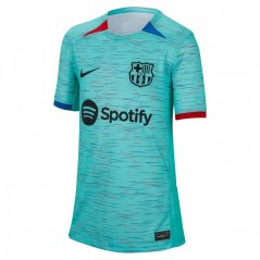 Nike Barcelona Third Shirt 2023 2024 Juniors Aqua/Black