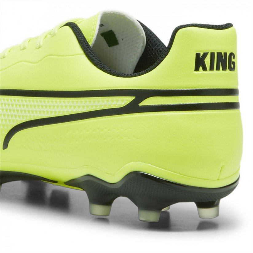 Puma King Match Firm Ground Football Boots Lime/Black