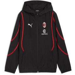 Puma AC Milan Prematch Woven Jacket 2024 2025 Juniors Black
