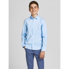 Jack and Jones Kids' Long-Sleeve Plain Shirt Cashmere Blue