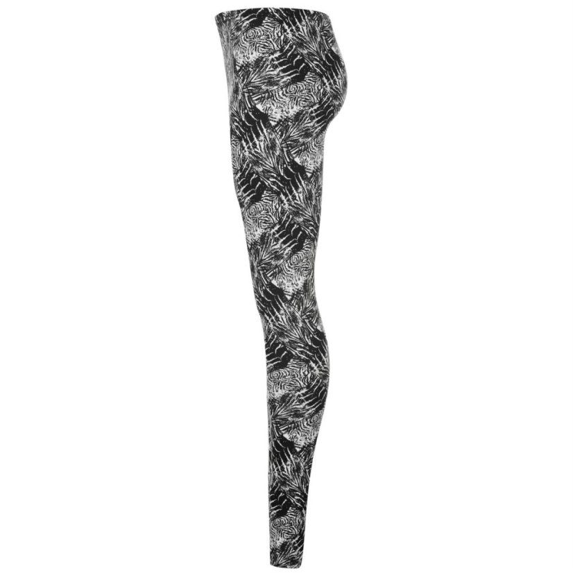 Golddigga All Over Print Leggings Ladies Black/White Zeb