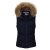 SoulCal Womens 2Zip Detachable Hood Padded Gilet Navy