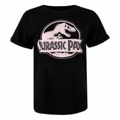 Logo Mania Jurassic Park Short Sleeve T-Shirt Mono Logo Black
