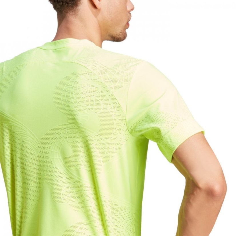 adidas AEROREADY Freelift Pro Tennis T-Shirt Mens Lucid Lemon