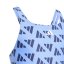 adidas Logo Graphic V-Back Swimsuit Juniors Blue