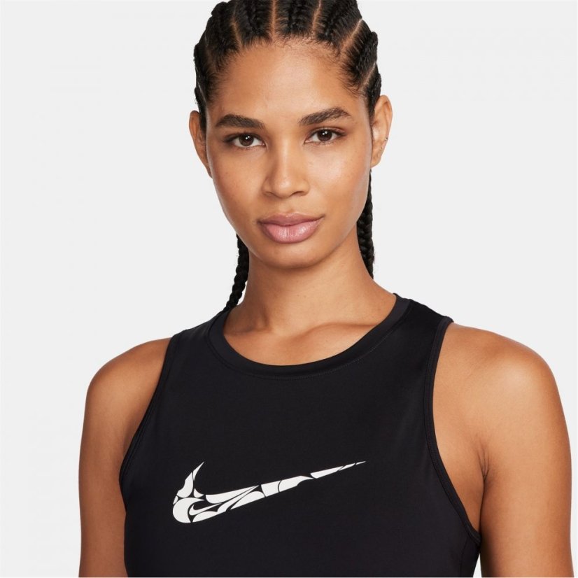 Nike One Swoosh Women's Dri-FIT Running Tank Top Black/White