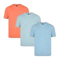 Donnay 3 Pack T Shirts Mens Sky/Mint/Coral