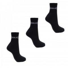 Everlast Quarter Sock 3 Pack Mens Black