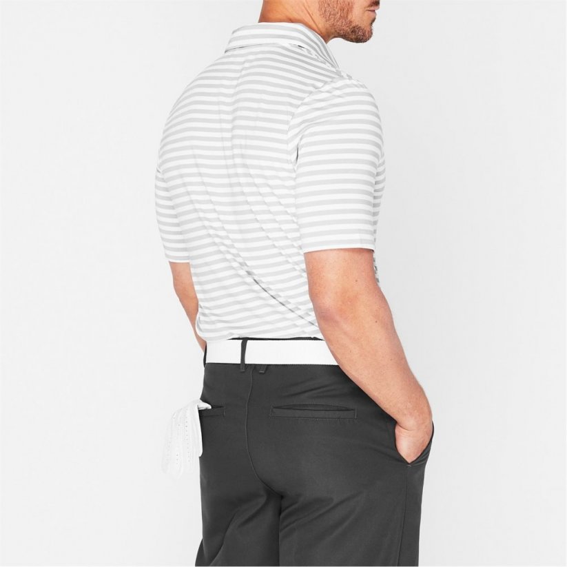 Slazenger Stripe pánske polo tričko White