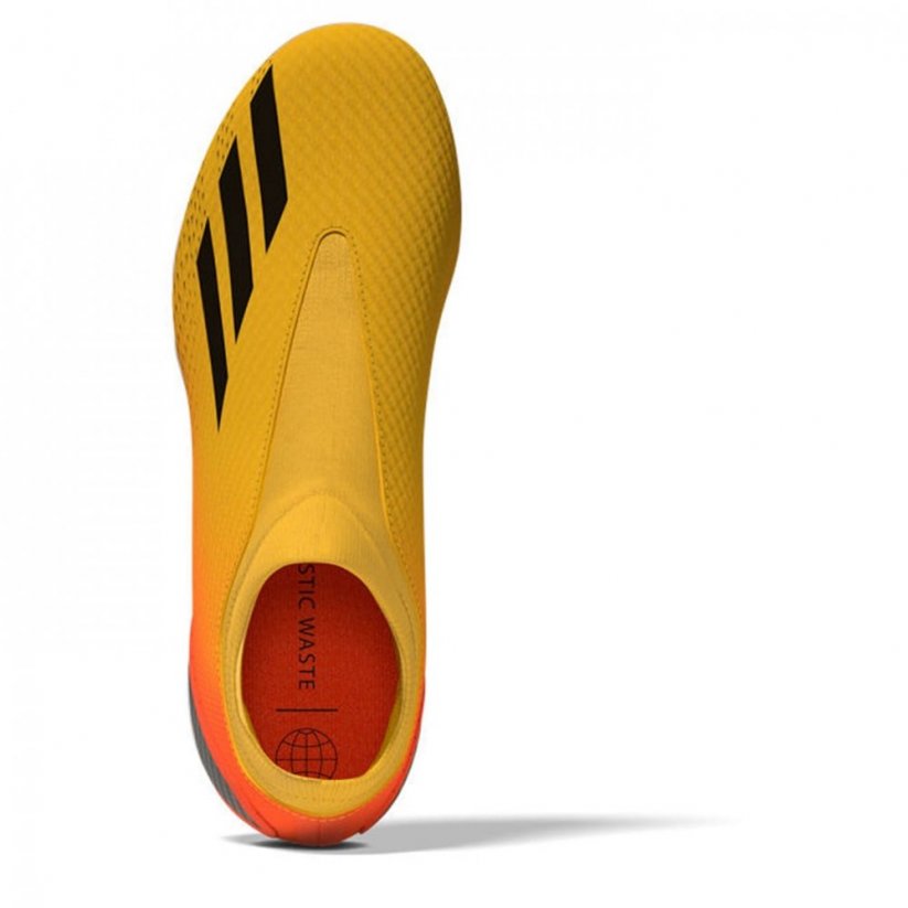 adidas X Speedportal.3 Laceless Junior Firm Ground Football Boots Orange/Black