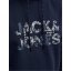 Jack and Jones Logo Hoodie Navy Blazer