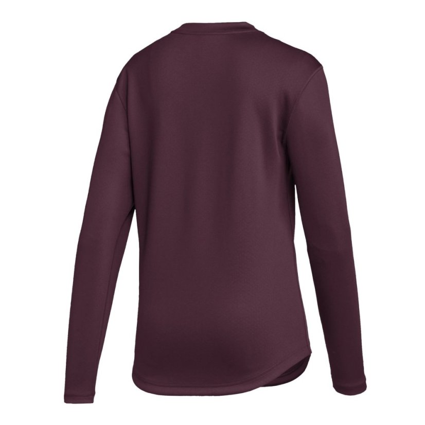 adidas Training Long Sleeve Top Womens Maroon