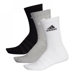 adidas Crew Socks 3 Pack Womens MegGreyHtr