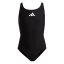 adidas Solid Small Logo Swimsuit Black/White
