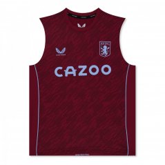 Castore Aston Villa Football Vest Rhodod/Serenity