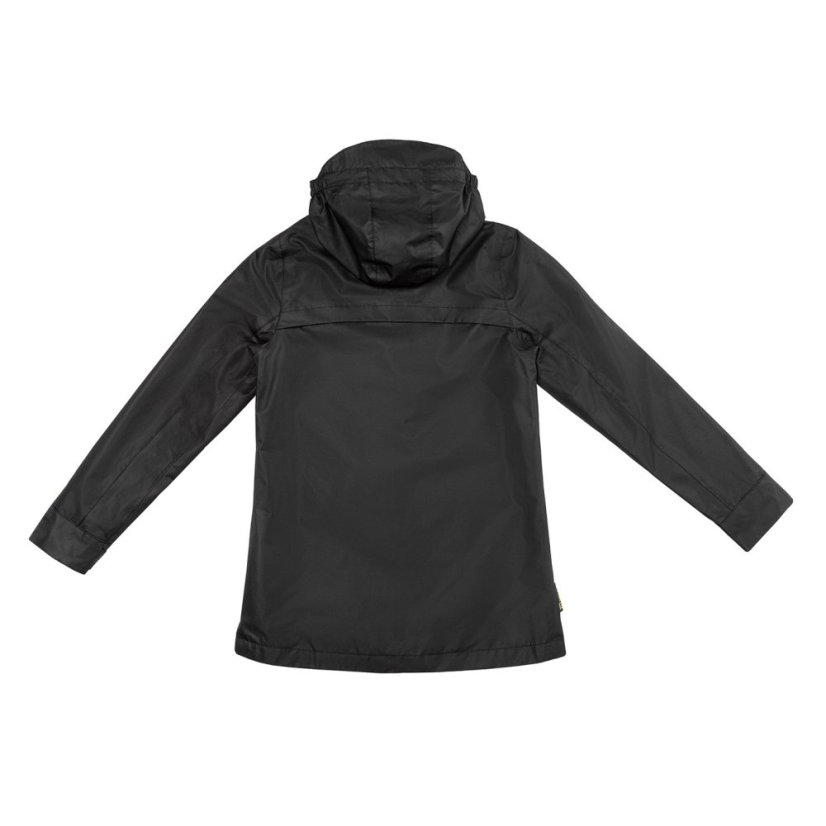 Gelert Kids' Coast Waterproof Windproof Hooded Long Sleeve Waterproof Jacket Black