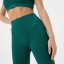 USA Pro Seamless Ribbed Leggings Forest Green