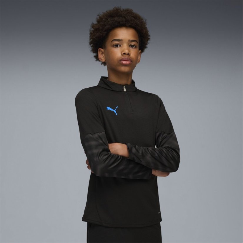 Puma Individual Cup Drill Top Juniors Black/Blue