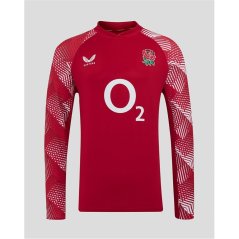 Castore England Rugby Pre Match Drill Top 2025 Adults Red/White