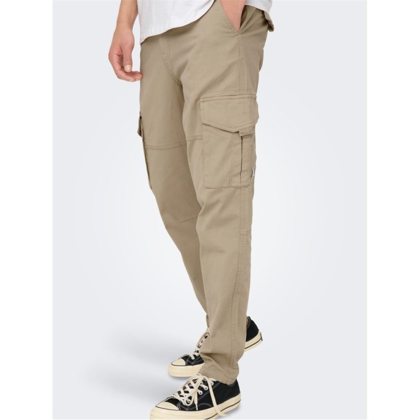 Only and Sons Men's Dean Cargo Trousers Crockery