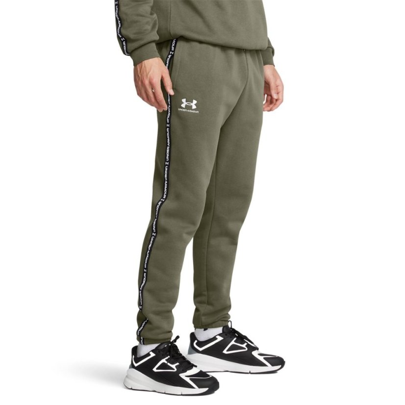 Under Armour Men's Icon Taping Closed Hem Fleece Joggers Marine OD Green