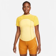 Nike Air Dri-FIT Women's Short-Sleeve Running Top Topaz Gold