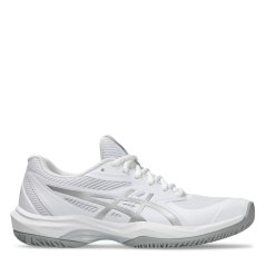 Asics Women's Game Tennis Shoes Wht/Pure Silv