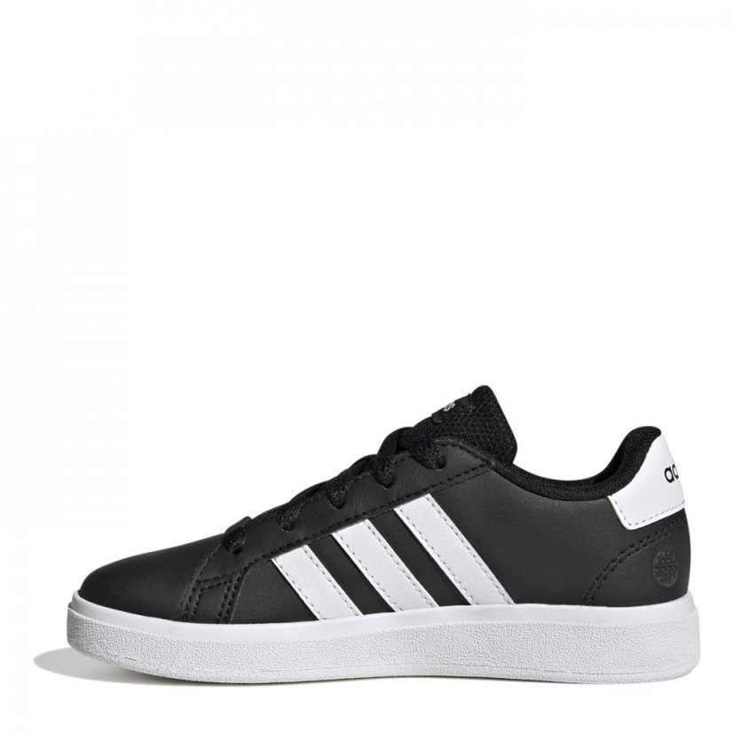 adidas Grand Court Junior Boys Trainers Black/White