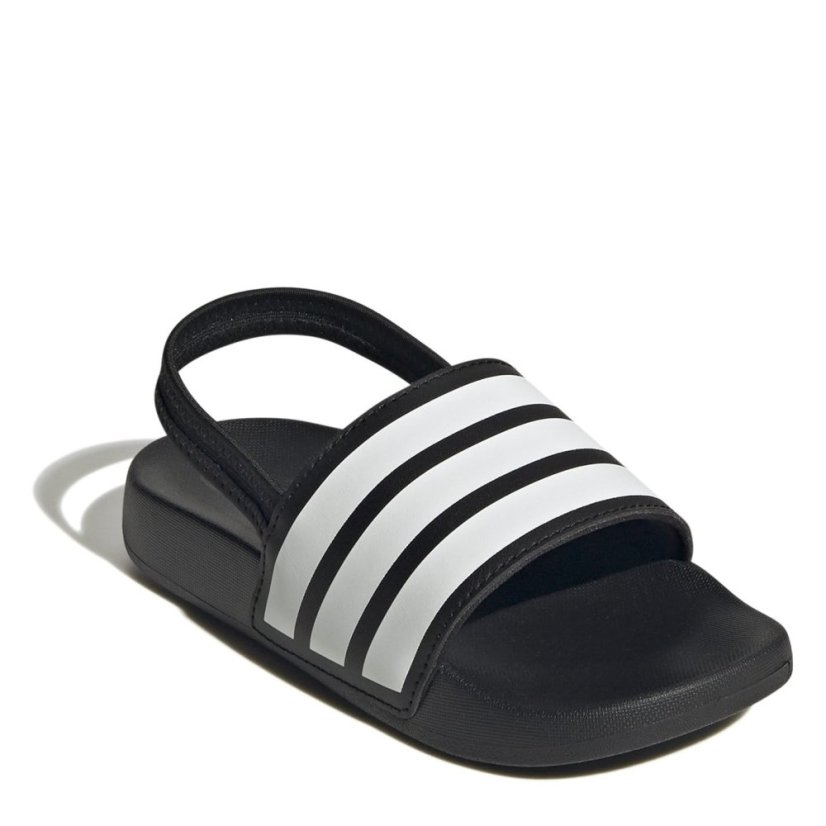 adidas Adilette Estrap Slides Kids Black/White