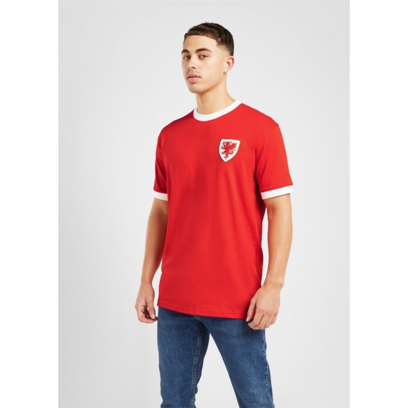 Source Lab Retro T-Shirt Mens Red/White