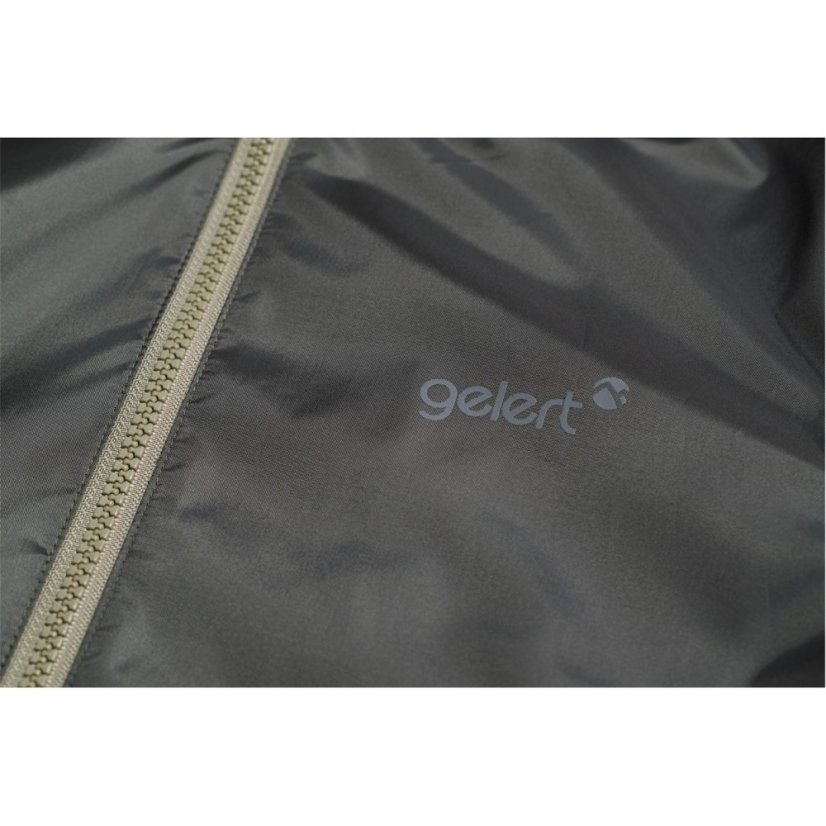 Gelert Kids Dursley Stormlite 5000mm Hooded Long Sleeve Waterproof Jacket Dark Khaki/Sage