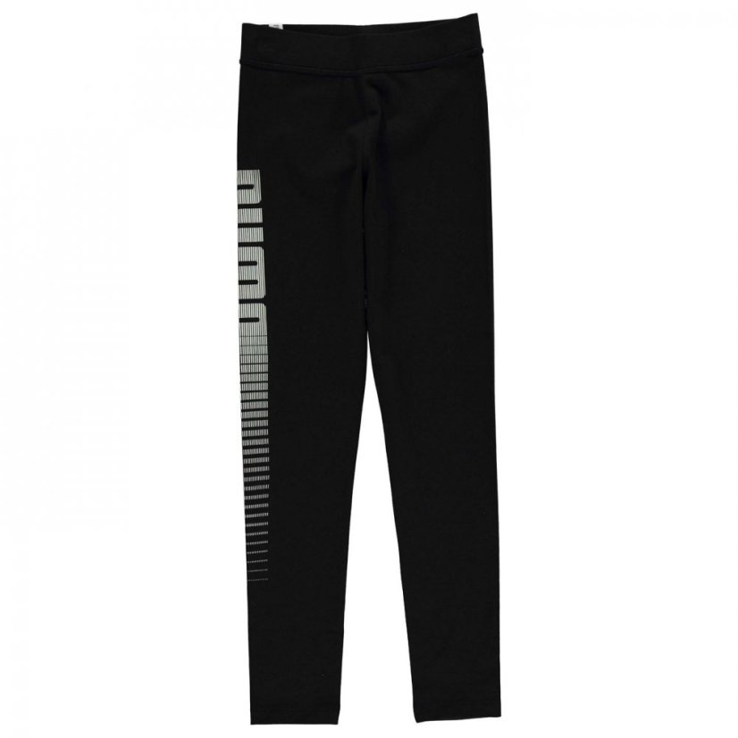 Puma Logo Leggings Junior Girls Black