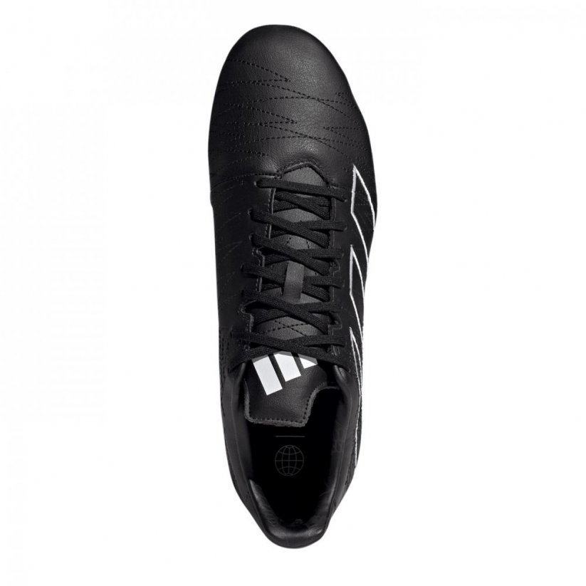 adidas Elite Kakari Soft Ground Rugby Boots Blk/Wht/Crbn