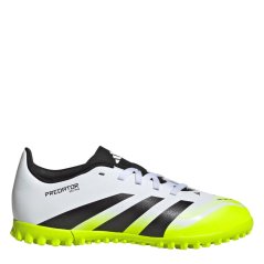 adidas Predator Club Junior Astro Turf Football Boots White/Blk/Lemon