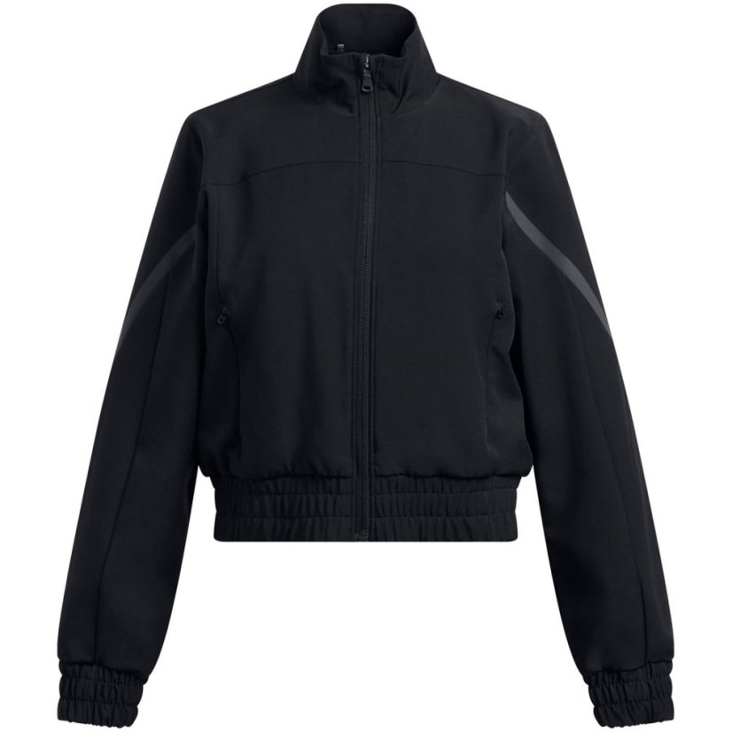 Under Armour Kids' Unstoppable Cropped Moisture-Wicking Performance Training Jacket Black