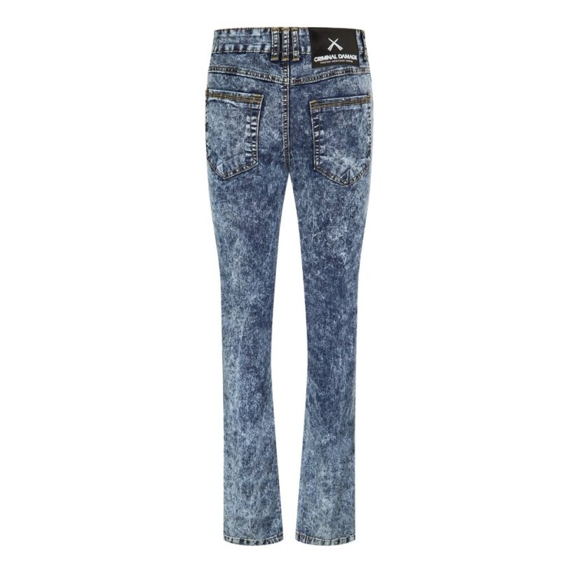 Criminal Damage Men's Sos Skinny Jeans Acid Indigo