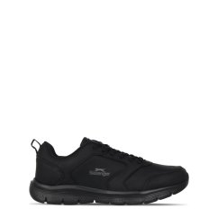 Slazenger Force Mesh Junior Boys Trainers Black Lth