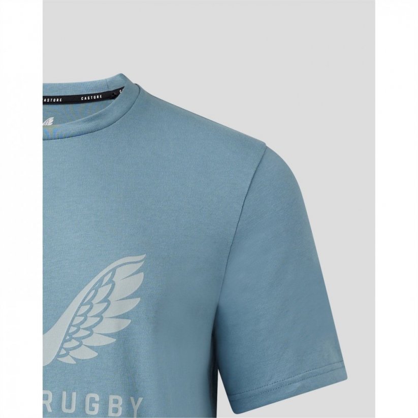 Castore Bath Rugby Logo T-Shirt 2023 2024 Adults Blue