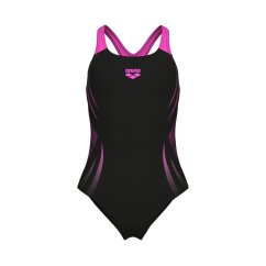 Arena Girls Poseidonia Swim Pro Back Swimsuit Black/Pink