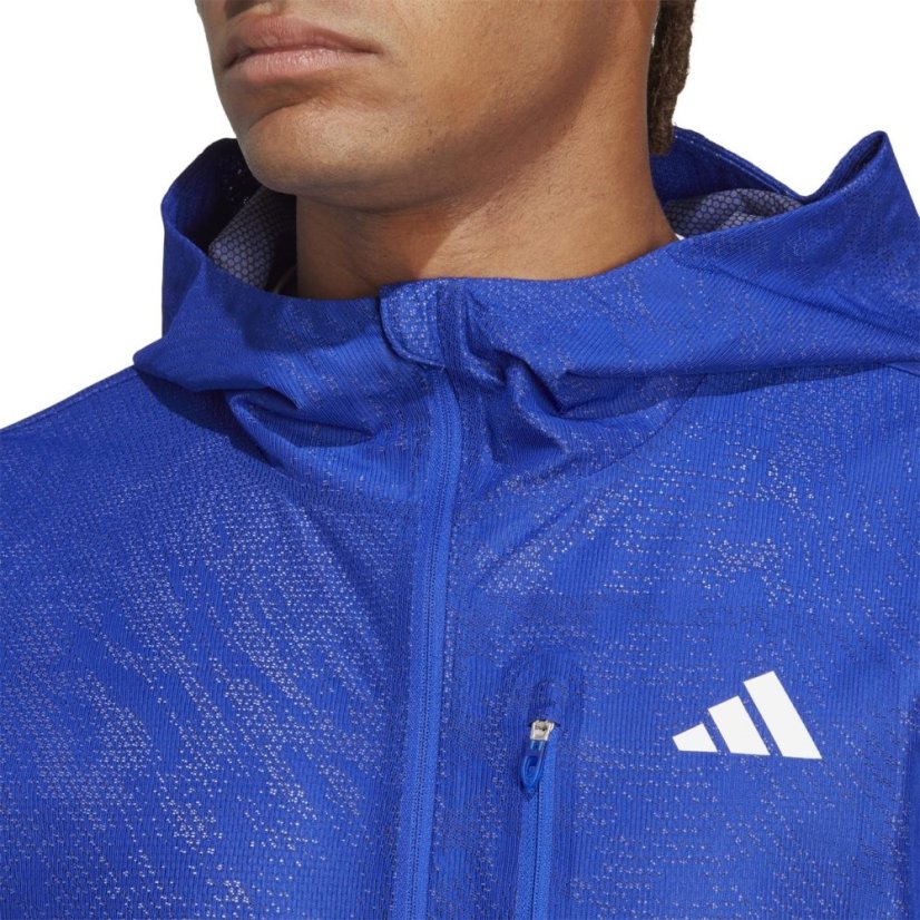 adidas Adizero Engineered Membrane Jacket Mens Running Lucblu