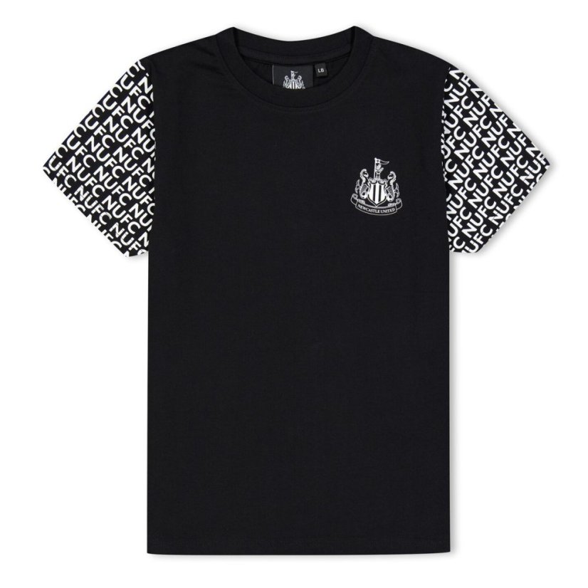 Source Lab Slab Newcastle United Graphic T-shirt Juniors Black