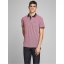 Jack and Jones Paulos Tipped Pique Short Sleeve Polo Shirt Rio Red